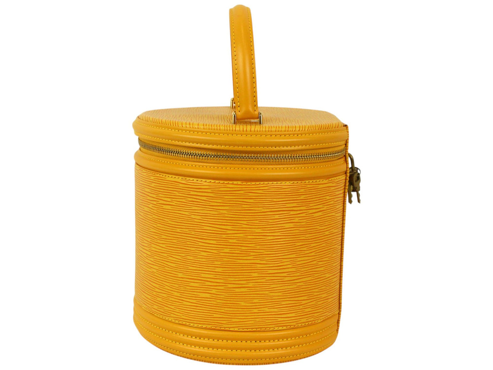 Louis Vuitton Epi Cannes Yellow Handbag Vanity Jaune Bag Yellow